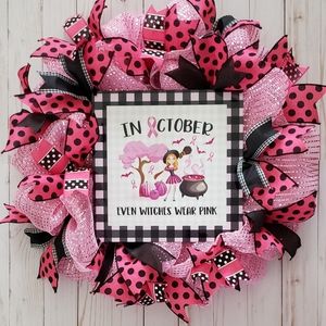 Breast Cancer Awareness Wreath
